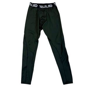 Telaleo Black Boys Compression Thermal Tights Large